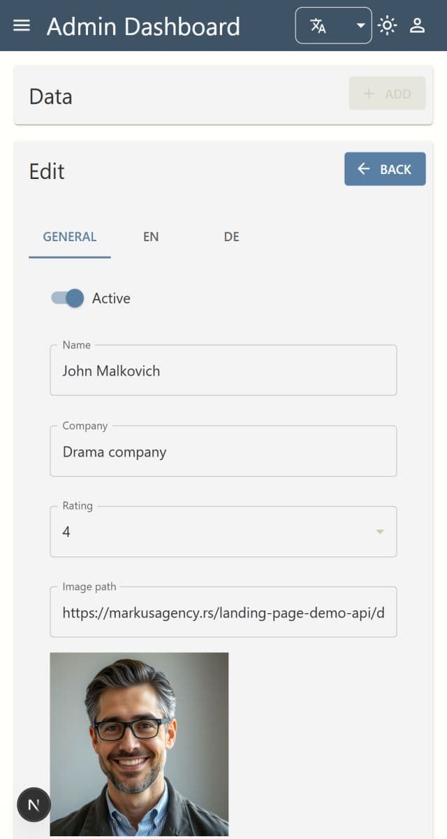 Marcus React Admin Dashboard - MRAD